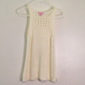 LILLY PULITZER …….IVORY KNIT SHELL TANK
